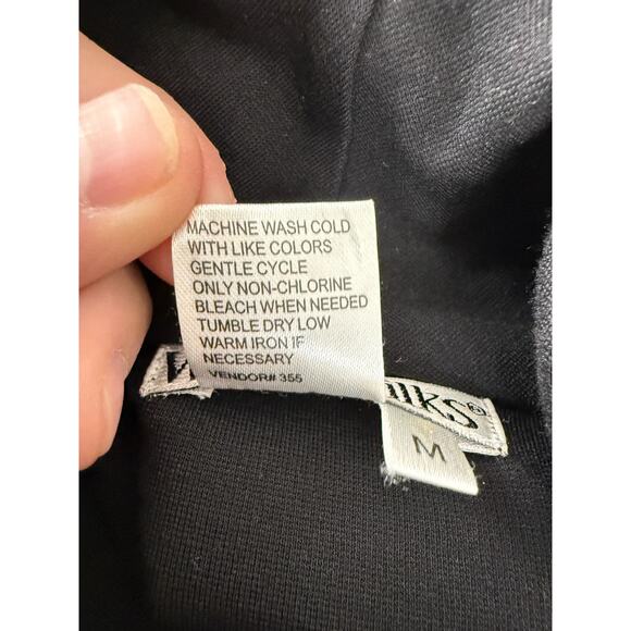 Winter Silks Size S Minimalist Stretch Cardigan Black Zip Long Sleeve V Neck - Picture 6 of 7